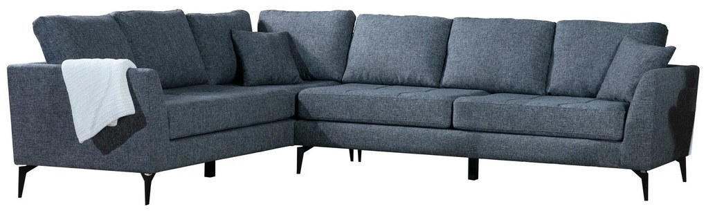 Sofá de Canto Tempo – Cinza Escuro – 300 cm x 83 cm x 90 cm