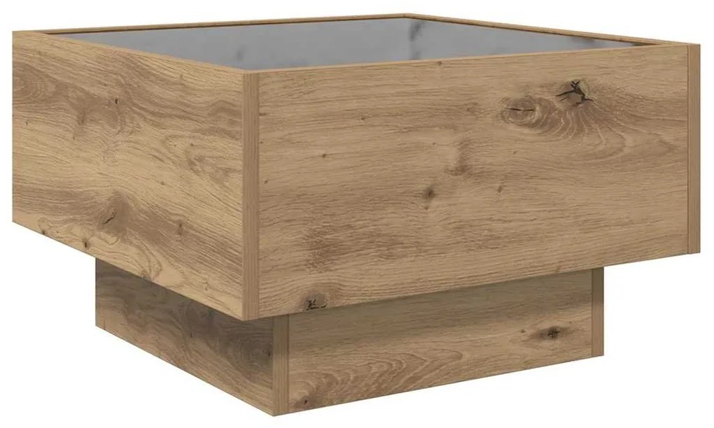 Mesa de centro carvalho artisiano 50 x 50 x 30 cm