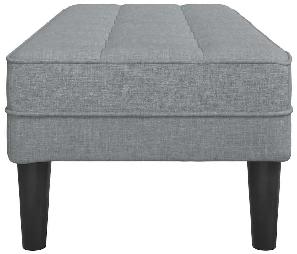 Banco vidaXL Cinza claro 113x57x39 cm Tecido