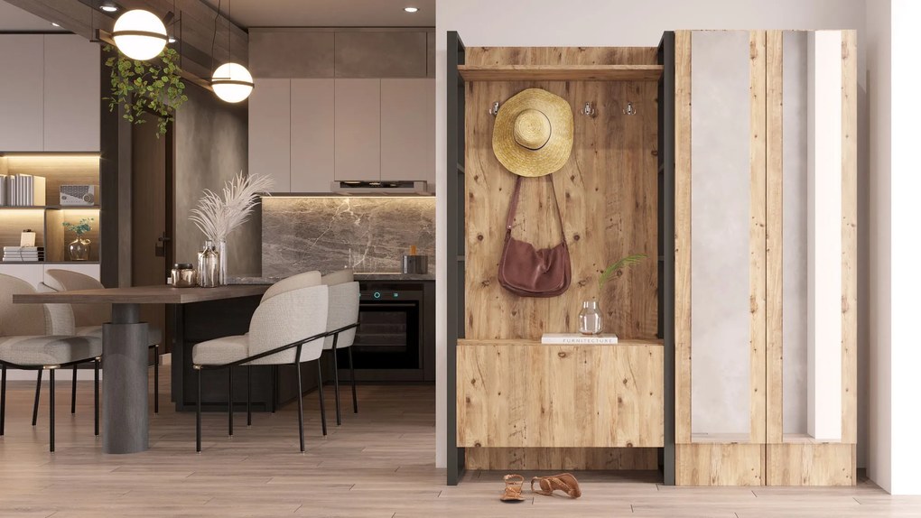 Hall Stand ML17 – Pinho Atlântico – 90x180x34 cm