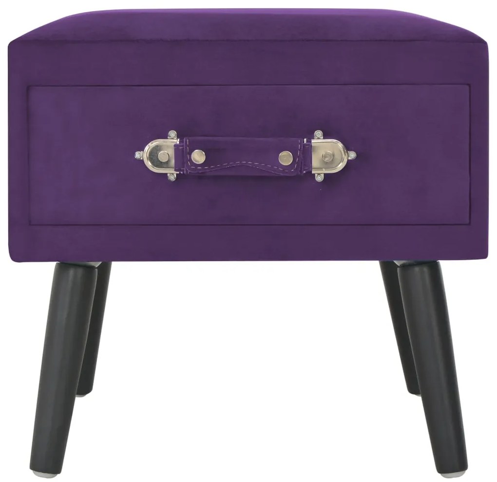 Mesas-de-cabeceira 2 pcs 40x35x40 cm veludo roxo-escuro