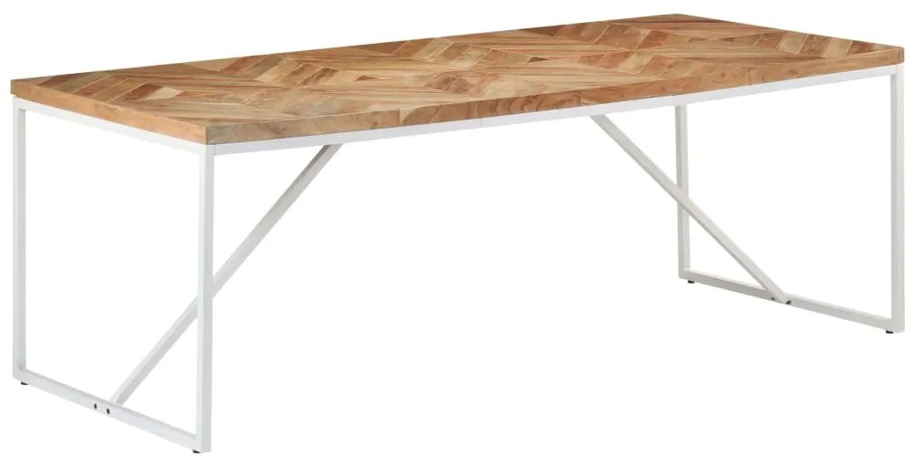 Mesa de jantar 200x90x76 cm madeira acácia maciça e mangueira