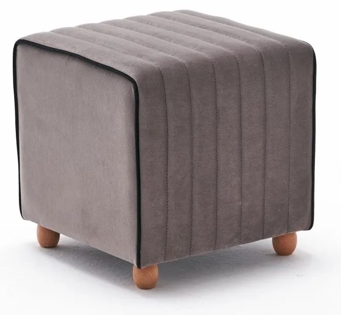 Pouffe Mona – Cinzento – 40x40x40 cm