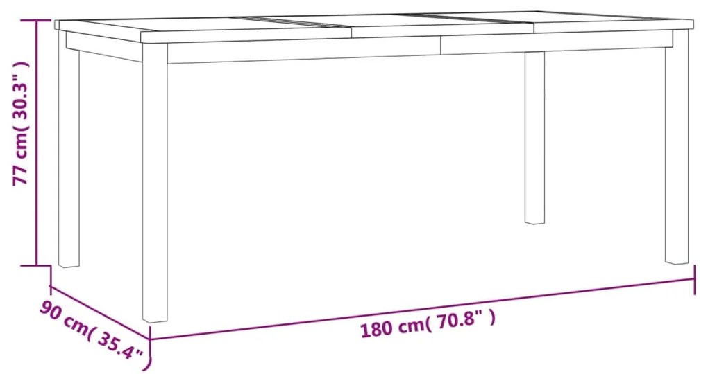 5 pcs conjunto de jantar p/ jardim madeira de teca maciça