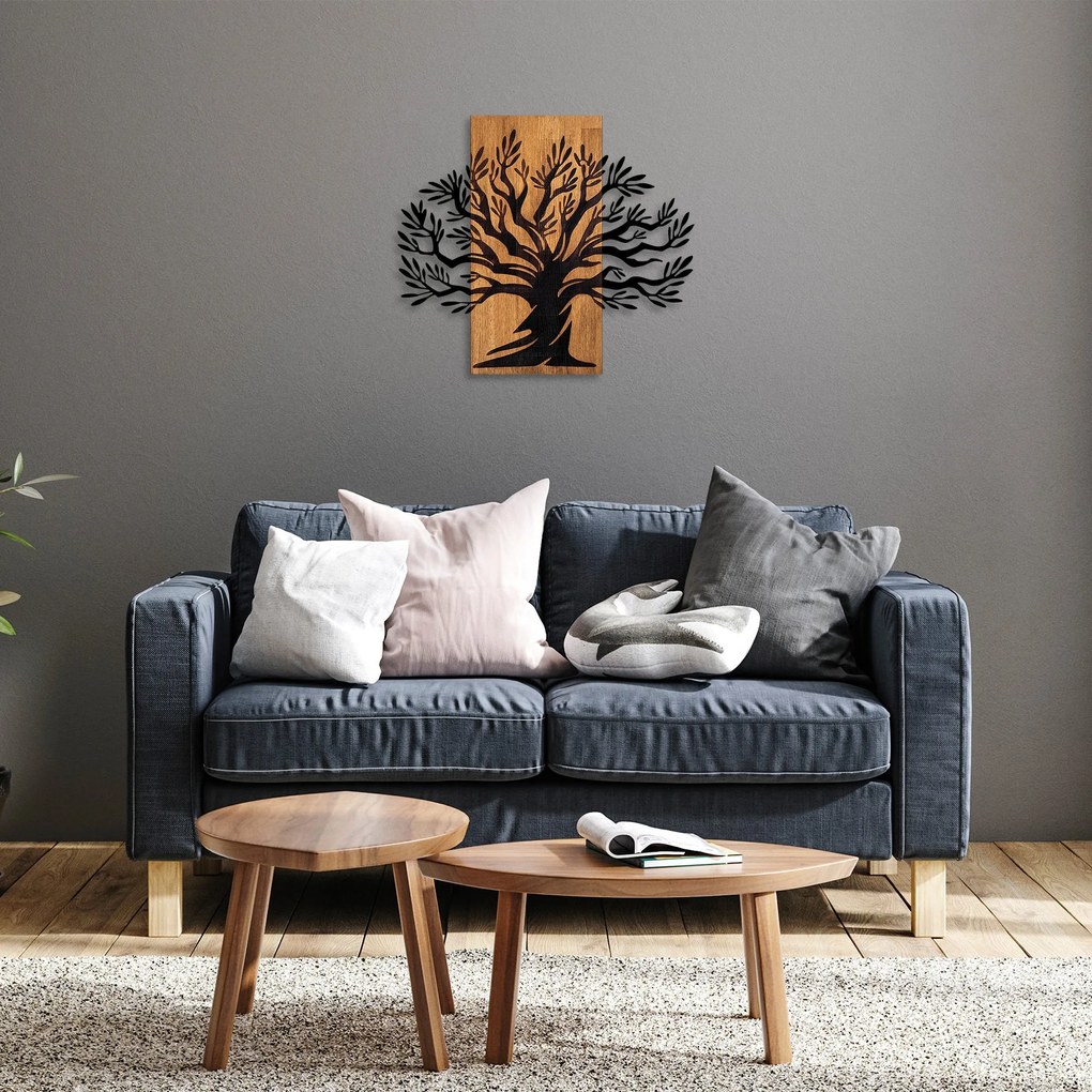 Acessório Decorativo de Parede Monumental Tree – Nogueira e Preto – 58