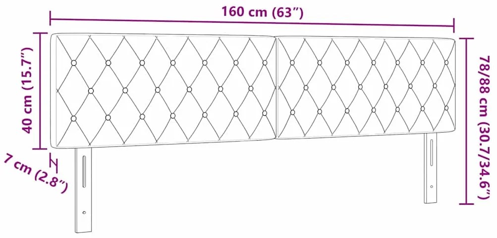 Cabeceira LED com botão de cristal, estofada em rosa, 80 cm, veludo.