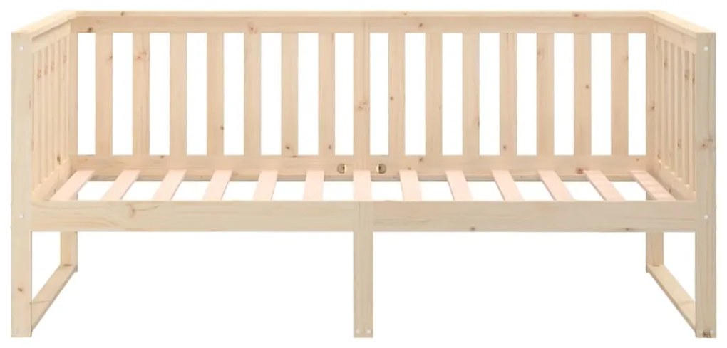 Sofá-cama sem colchão 90x200 cm madeira de pinho maciça