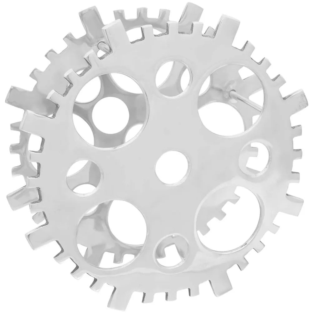 vidaXL Escorredor de Vinho Prateado 39 x 14 x 39 cm Alumínio