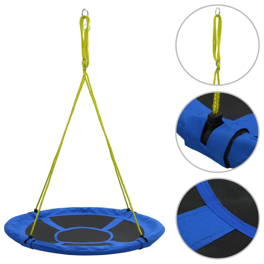 91807 vidaXL Baloiço 110 cm 100 kg azul