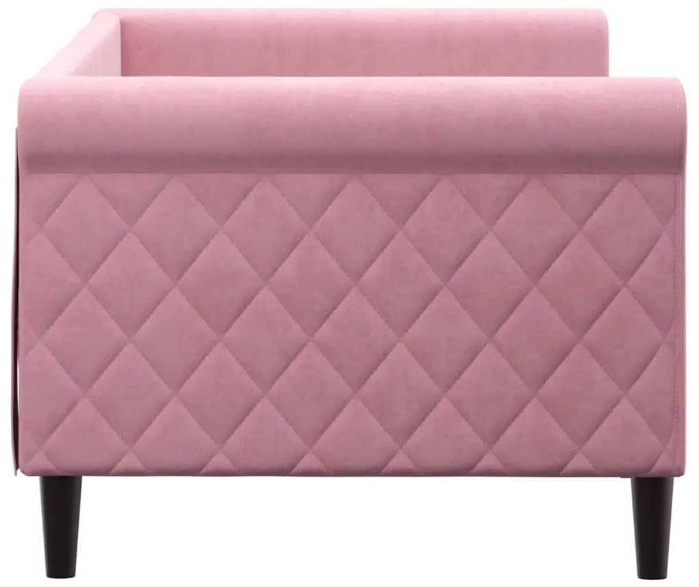 Sofá-cama 80x200 cm veludo rosa