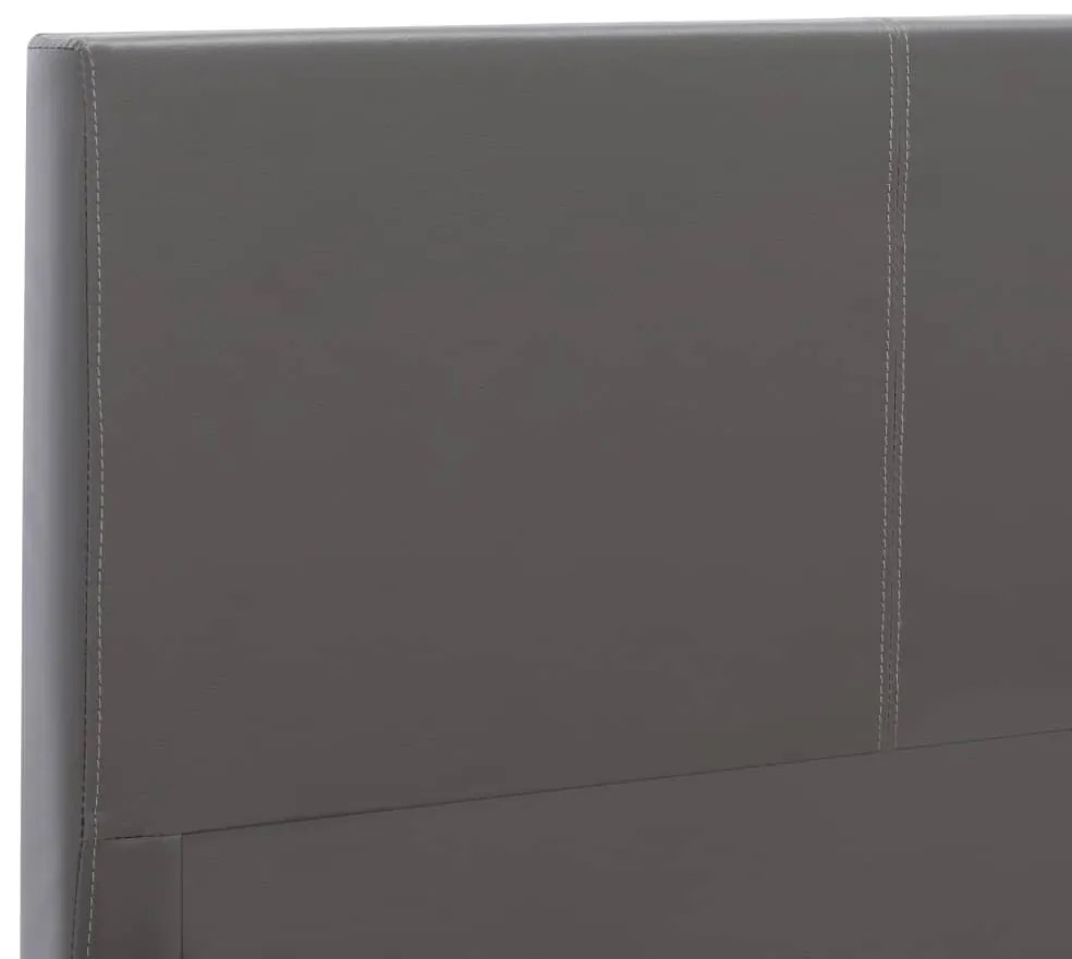 Estrutura de cama 180x200 cm couro artificial cinzento