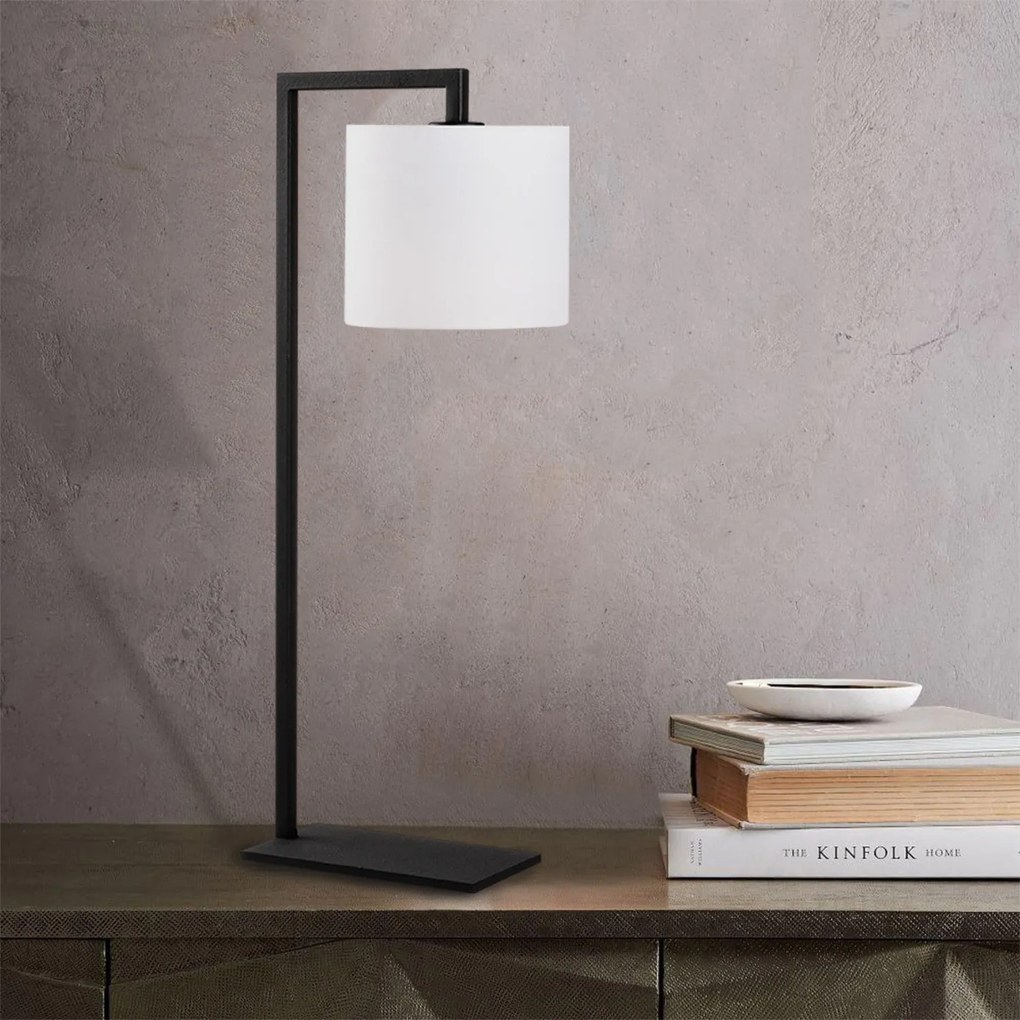 Candeeiro de Mesa Profil – Branco/Preto – 27 x 20 cm