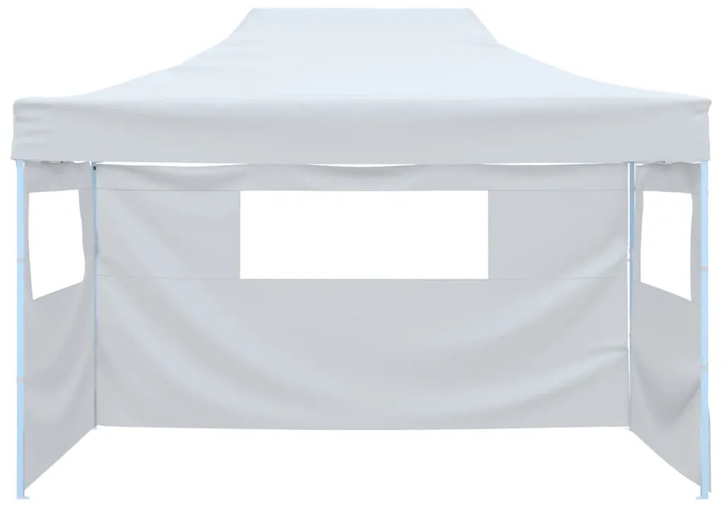 Tenda dobrável profissional festas 3 paredes 3x4m aço branco