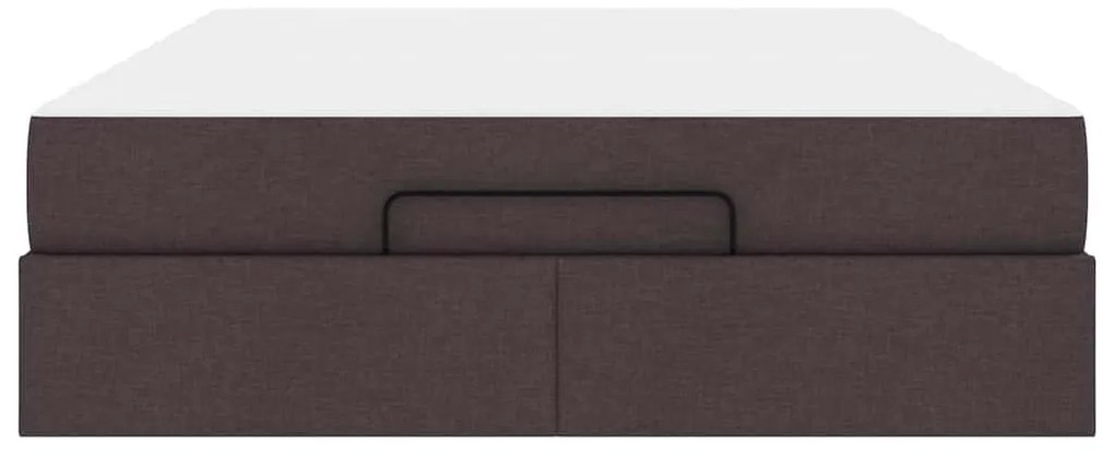 Estrutura da Cama Outros Castanho escuro 160 x 200 cm tecido