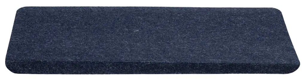 Tapetes de escada adesivos 30 pcs 65x24,5x3,5 cm azul