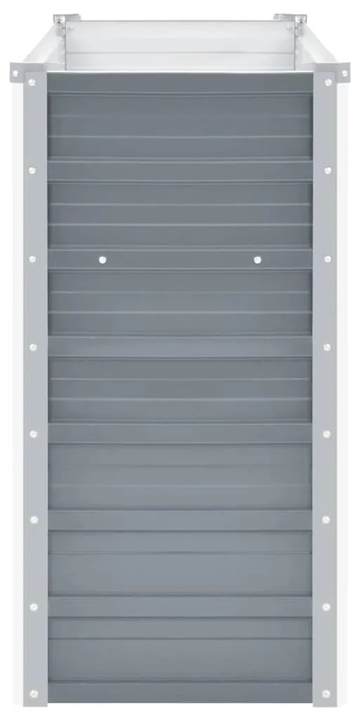 Canteiro elevado de jardim aço galvanizado 100x40x77cm cinzento