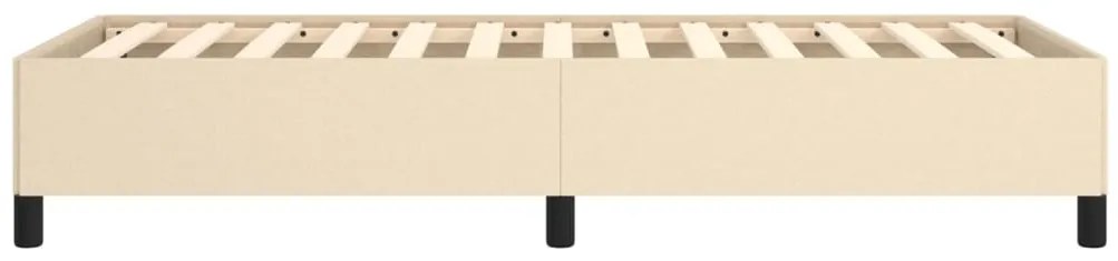 Estrutura de cama sem colchão 100x200 cm tecido cor creme
