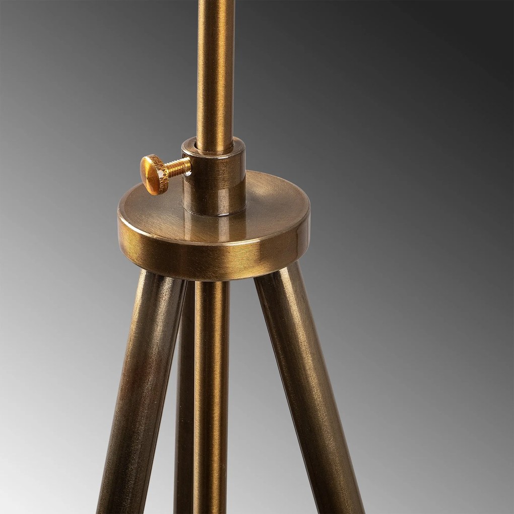 Candeeiro de Pé Tripod – Vintage Castanho Claro – 65 x 65 cm, Altura 1