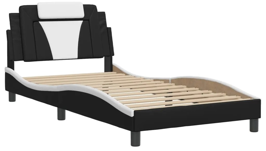 Estrutura cama c/ cabeceira 100x200 cm couro artificial