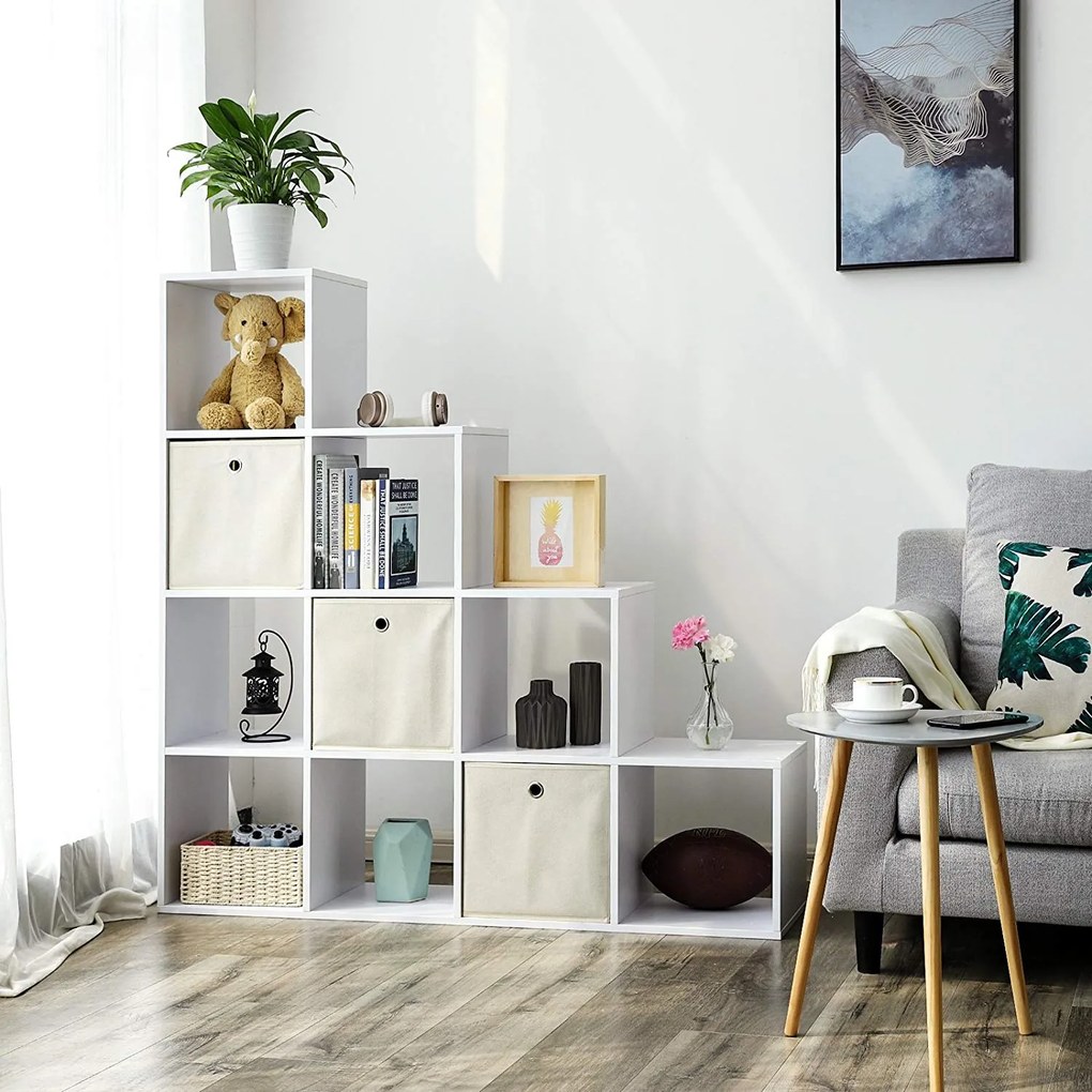 Estante livros com 10 cubos 129,5 x 29 cm x 129,5 Branca