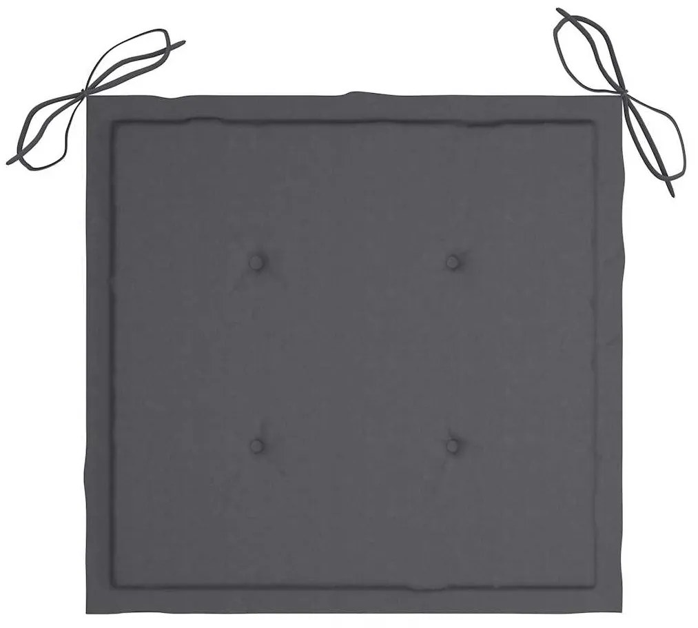 Cadeiras de jardim 8 pcs c/ almofadões madeira de teca maciça