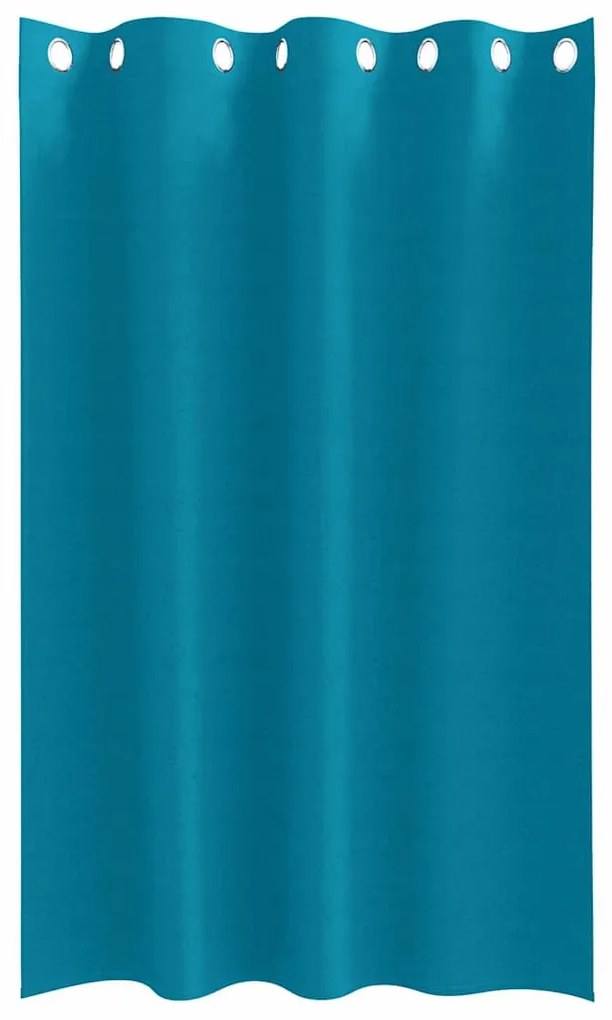 Cortinas com cortinas 2 pcs Turquesa 175 x 140 cm Poliéster