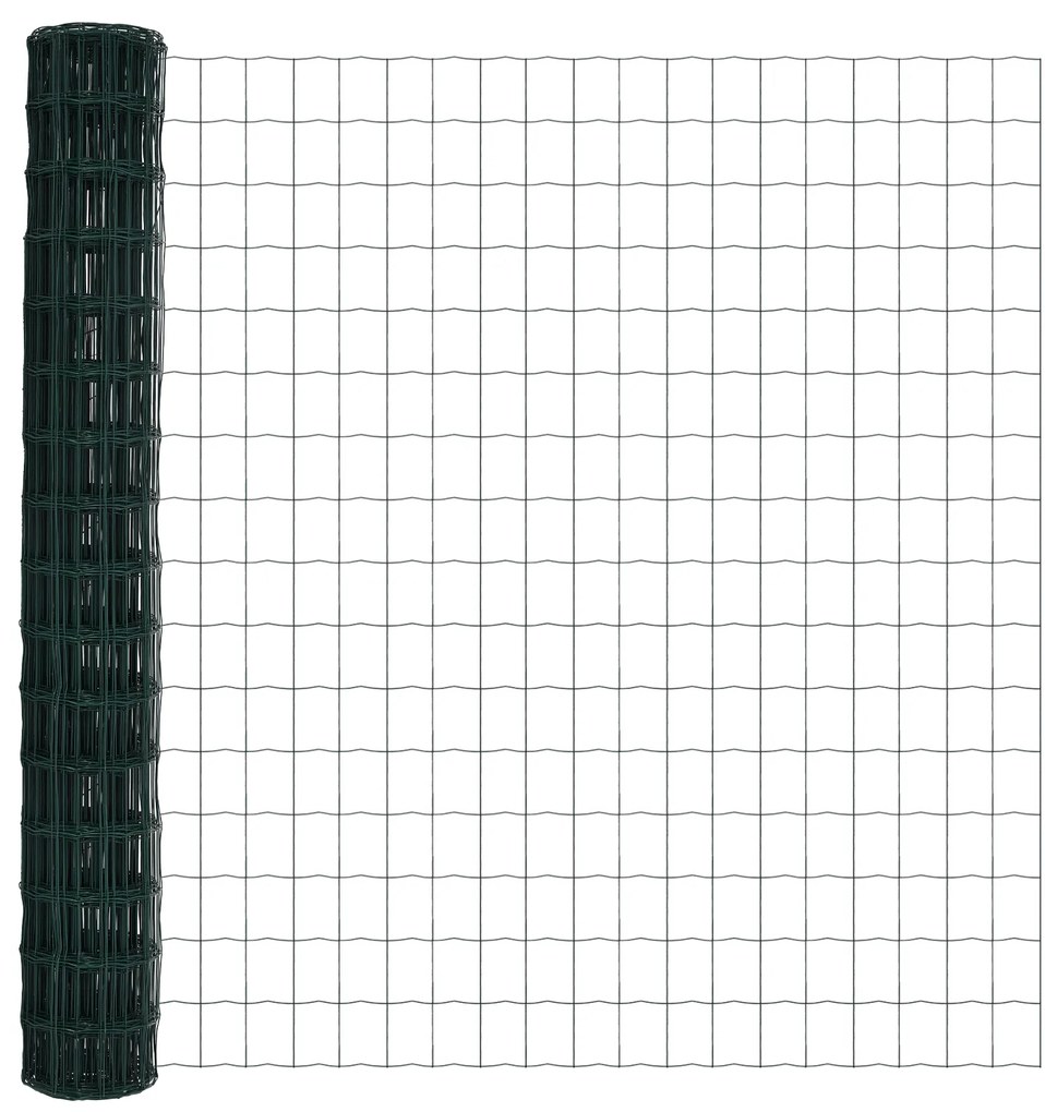 Cerca Euro da com 7 Postes Flangados 1.4x10 m Aço Galvanizado