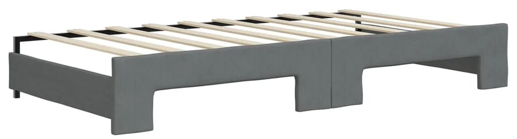Sofá-cama c/ gavetão e gavetas 90x190 cm tecido cinzento-escuro