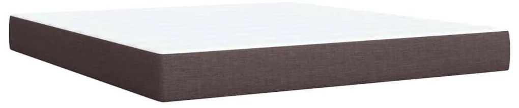 Cama com molas/colchão 180x200 cm tecido castanho-escuro
