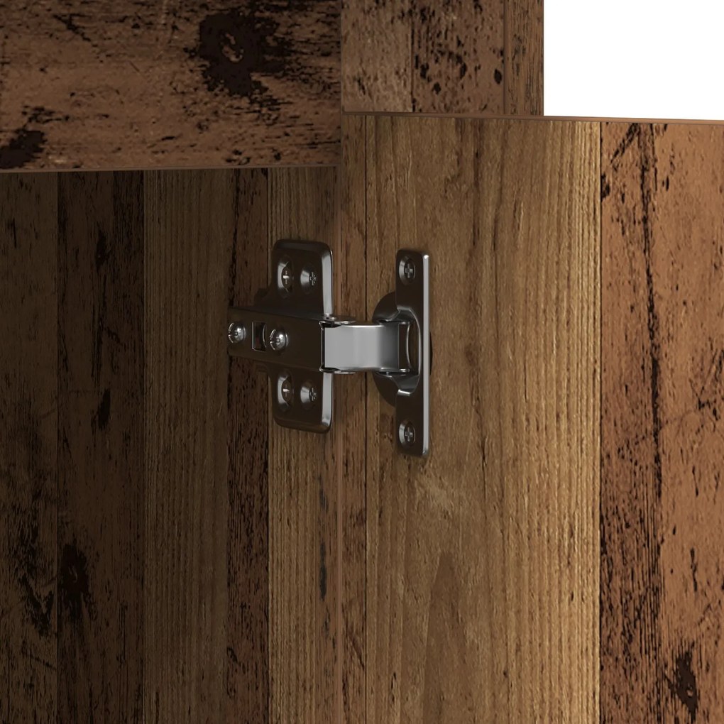 Escrivaninha vidaXL com Armazenamento em Madeira Velha 50x115x75 cm em