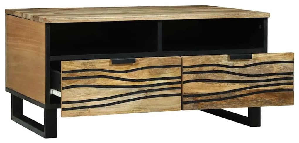 Mesa de Centro - 80 x 54 x 40 cm - Madeira de Mangueira Sólida