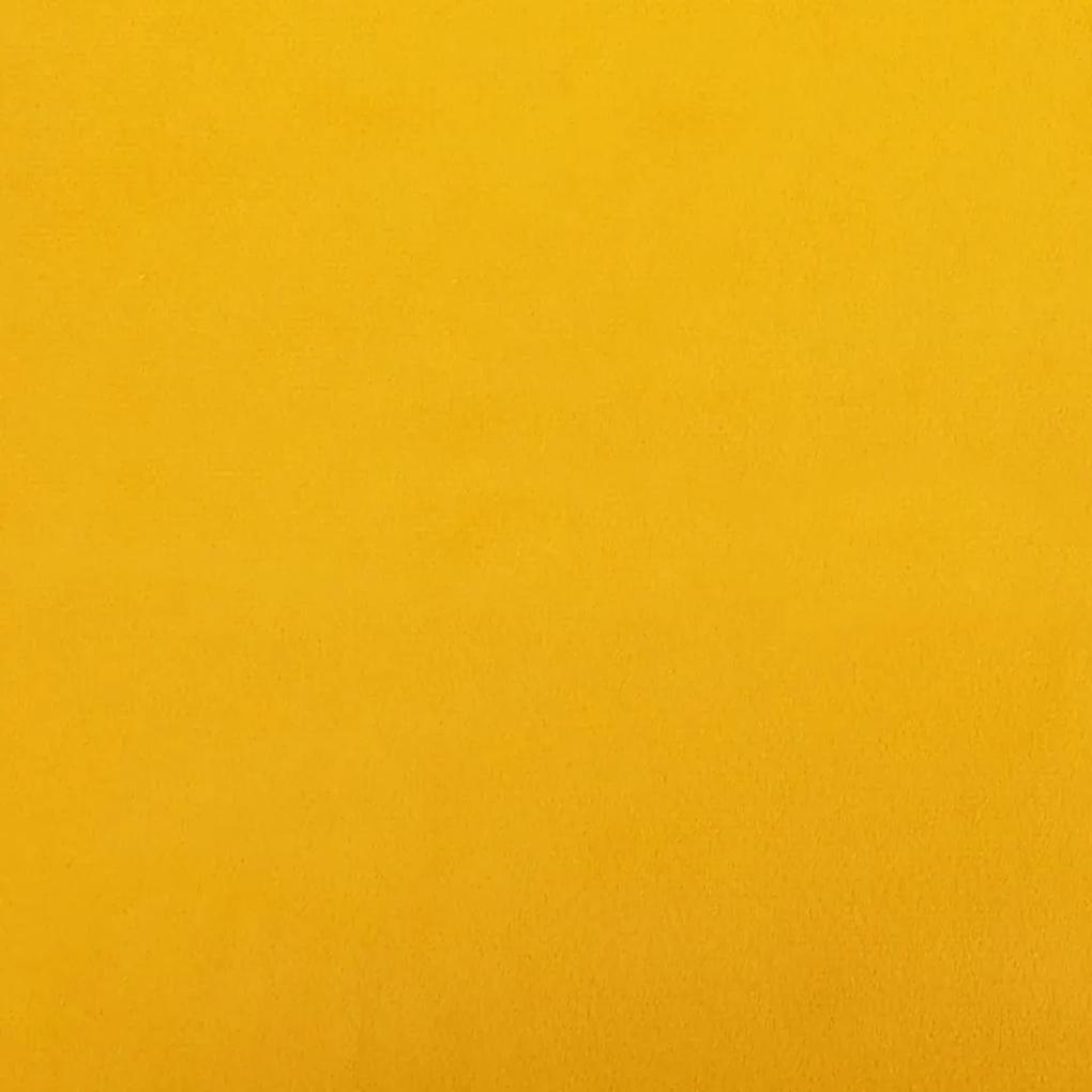 Apoio de pés 78x56x32 cm veludo amarelo