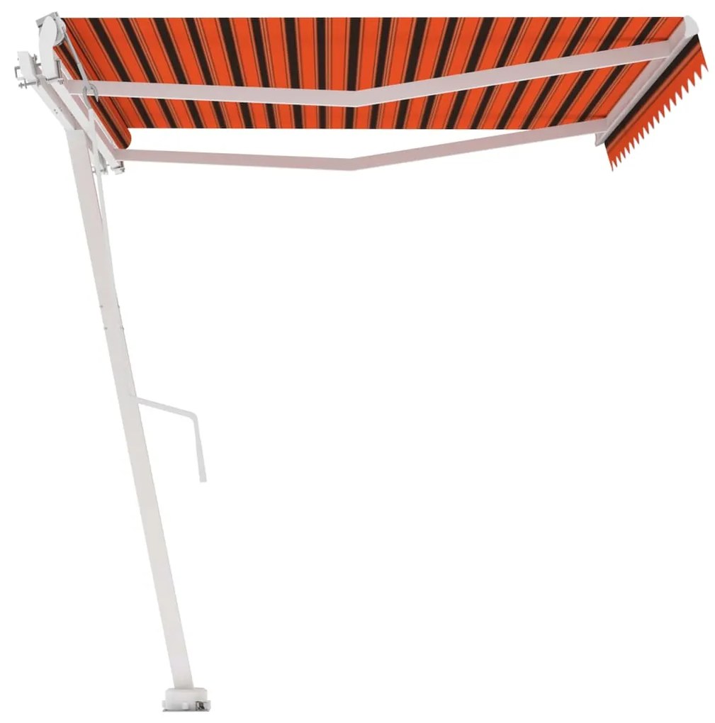 Toldo automático independente 450x350 cm laranja e castanho