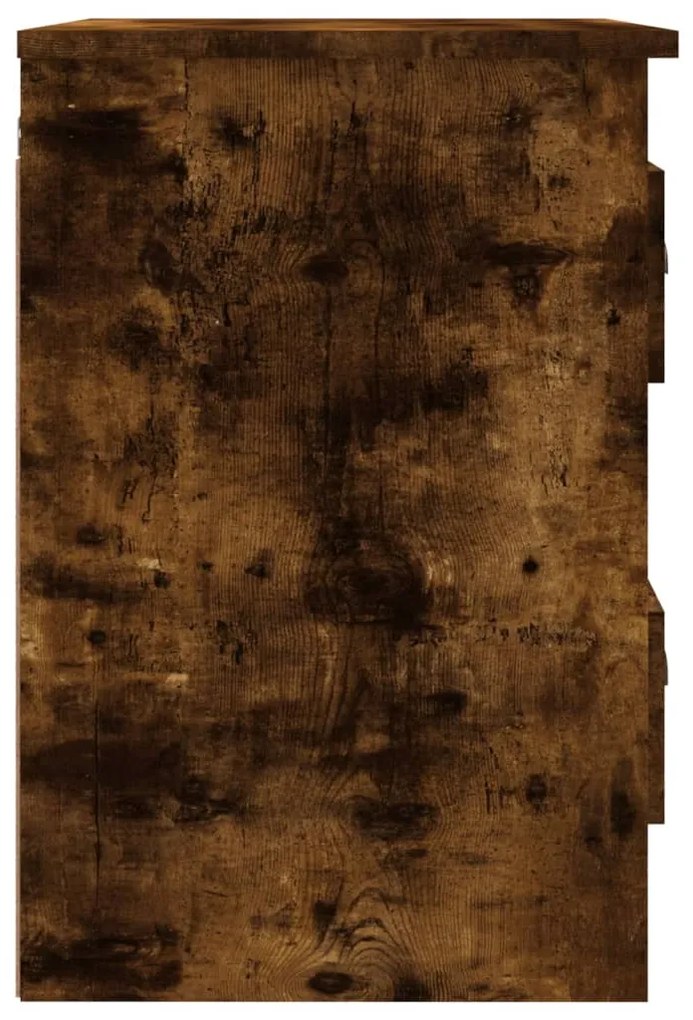 Mesa de cabeceira de parede 41,5x36x53 cm carvalho fumado