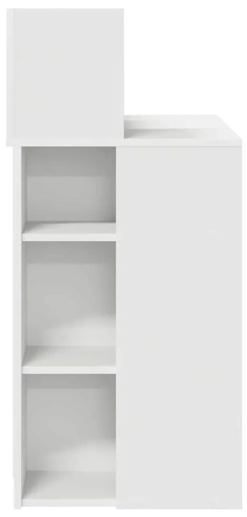 Mesa com Armazenamento Branca 90x48x101.5 cm Madeira Engenheirada