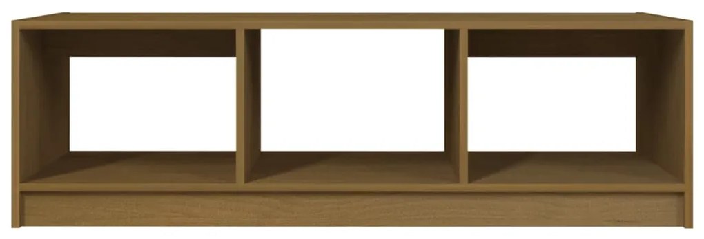 Mesa de centro 110x50x34 cm pinho maciço castanho mel