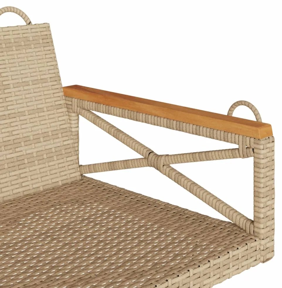 Banco baloiço 109x62x40 cm vime PE bege