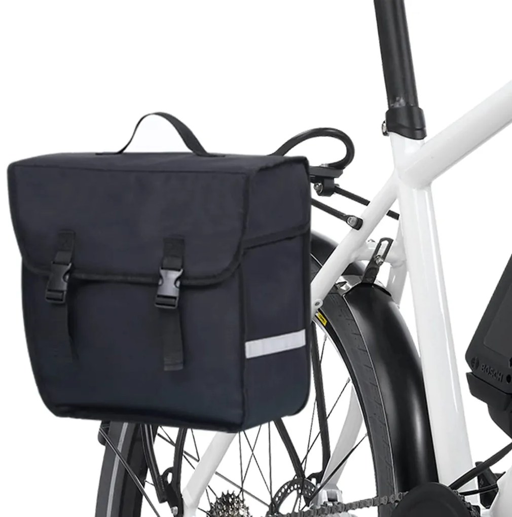 Alforge para bicicleta impermeável 21 L preto