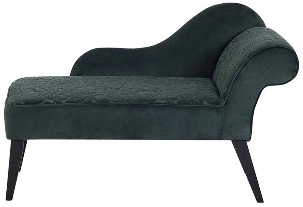 Sofá chaise-longue verde versão à direita 90 x 52 cm BIARRITZ Beliani