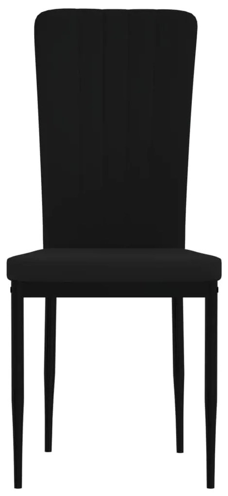 Cadeiras de jantar 4 pcs veludo preto
