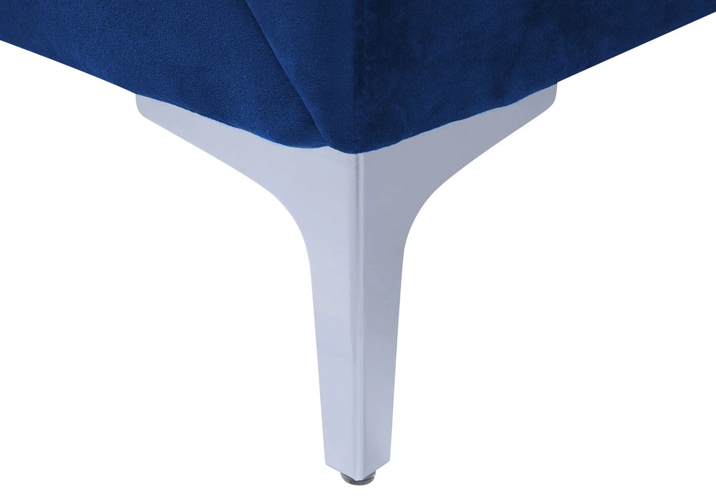 Poltrona de veludo azul marinho FENES Beliani