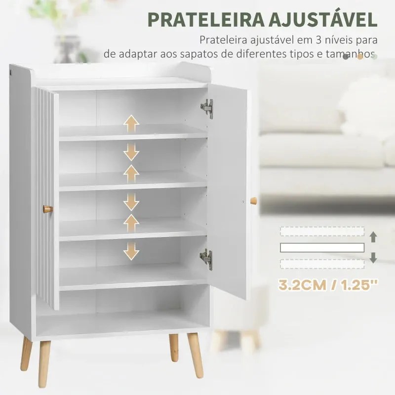 Sapateira Laurici com Prateleiras Ajustáveis - Design Nórdico