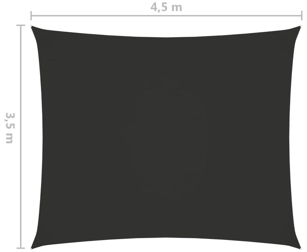 Para-sol vela tecido oxford retangular 3,5x4,5 m antracite