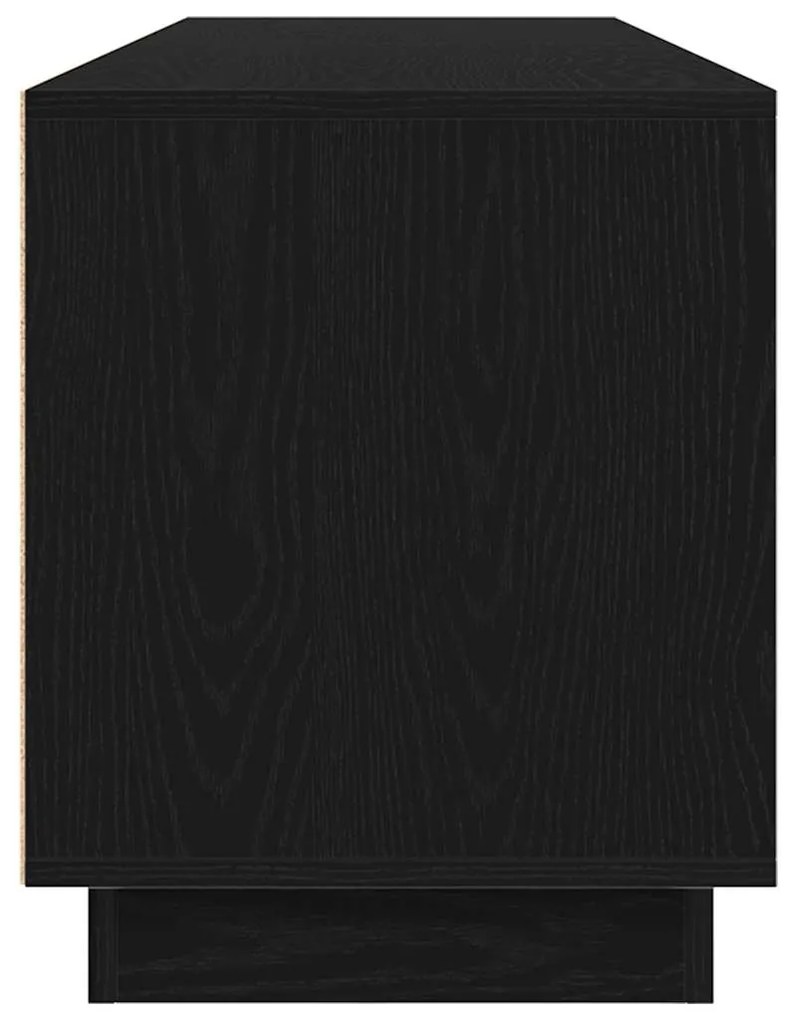 Móvel de TV com luzes LED 193,5x41x50 cm carvalho preto