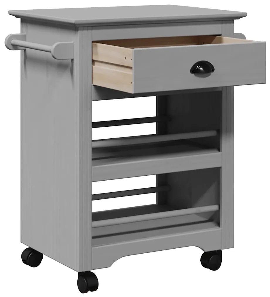 Carrinho de cozinha BODO cinzento 67,5x45x80 cm