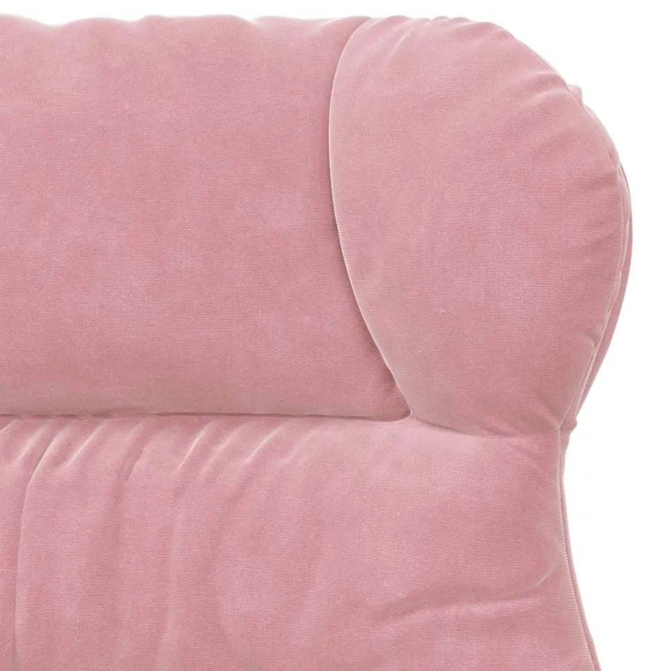 Poltrona Relaxante em Veludo Rosa