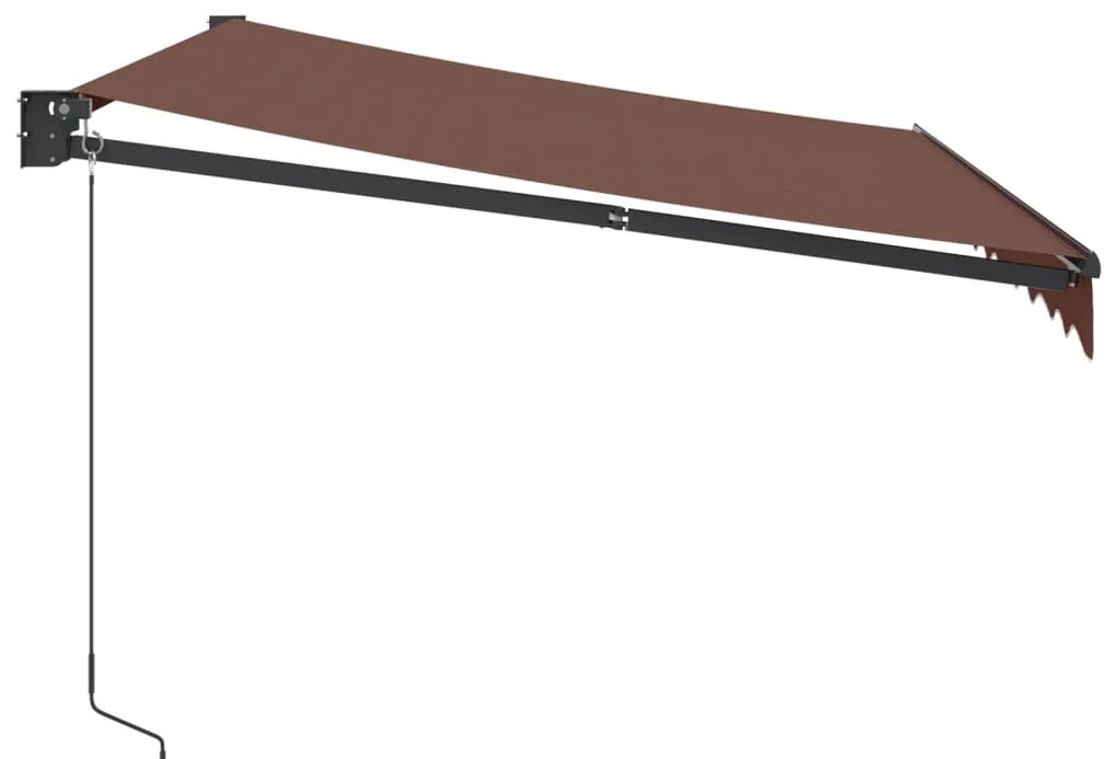 Toldo retrátil manual 300x250 cm castanho