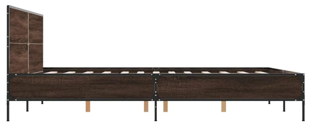 Estrutura de cama 160x200cm derivados madeira/metal