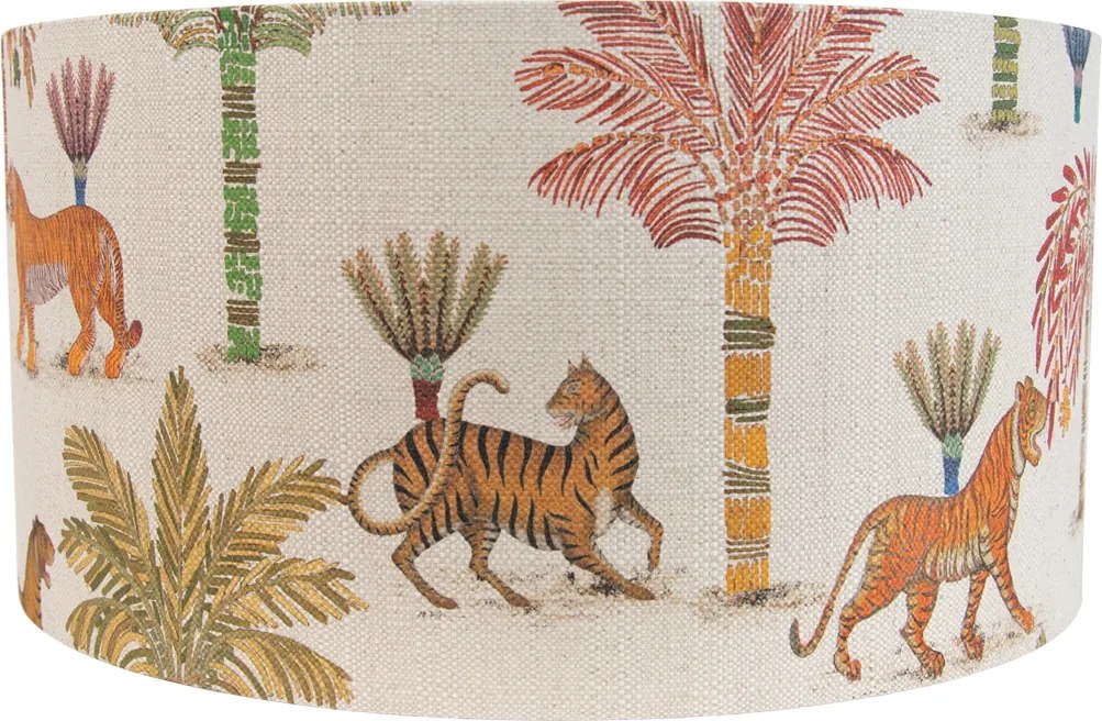 Abajur de tecido multicolorido com estampado de animais 50/50/25