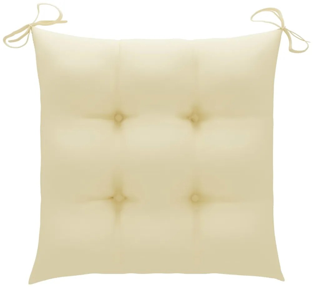 Cadeiras exterior dobráveis c/ almofadões 4 pcs acácia maciça